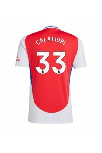 Arsenal Riccardo Calafiori #33 Voetbaltruitje Thuis tenue 2024-25 Korte Mouw